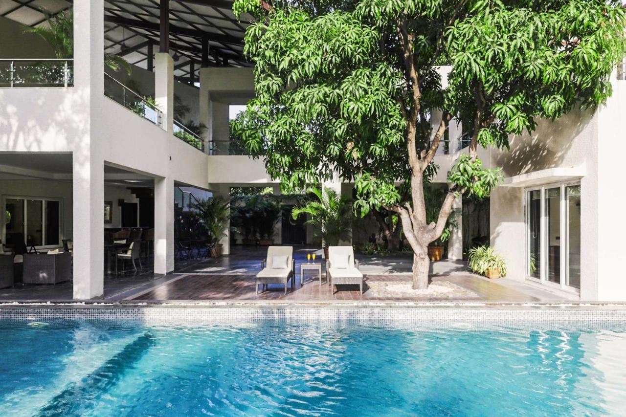 The Leaf By Stayvista - An Enchanting Escape Offering A Pool, Terrace, Lush Lawn, Contemporary Interiors, And Indoor Games Alībāg Eksteriør bilde